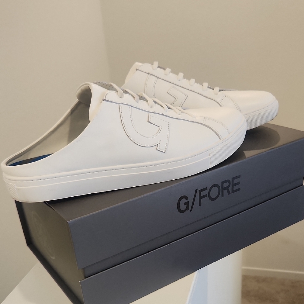 G/FORE Men's Classic White Sneakers - Picture 2 of 6